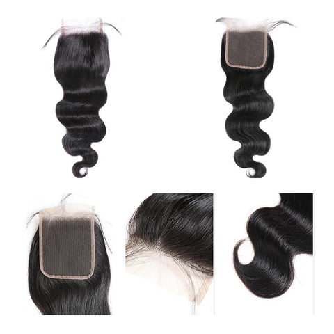 Natural Black Body Wave HD Lace Closure 