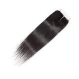 Straight Human Hair Natural Black HD Lace Closure