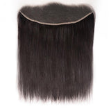 Straight Human Hair Natural Black HD Lace Frontal