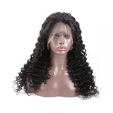 Glueless Wear And Go Wig Deep Wave HD Full Frontal 13*4 Lace Wig Natural Black