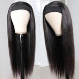 Straight Glueless Headband Wig Naturlal Black 180% Density