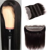 Straight 13x4  Transparent Frontal Lace Wig Naturlal Black 180% Density